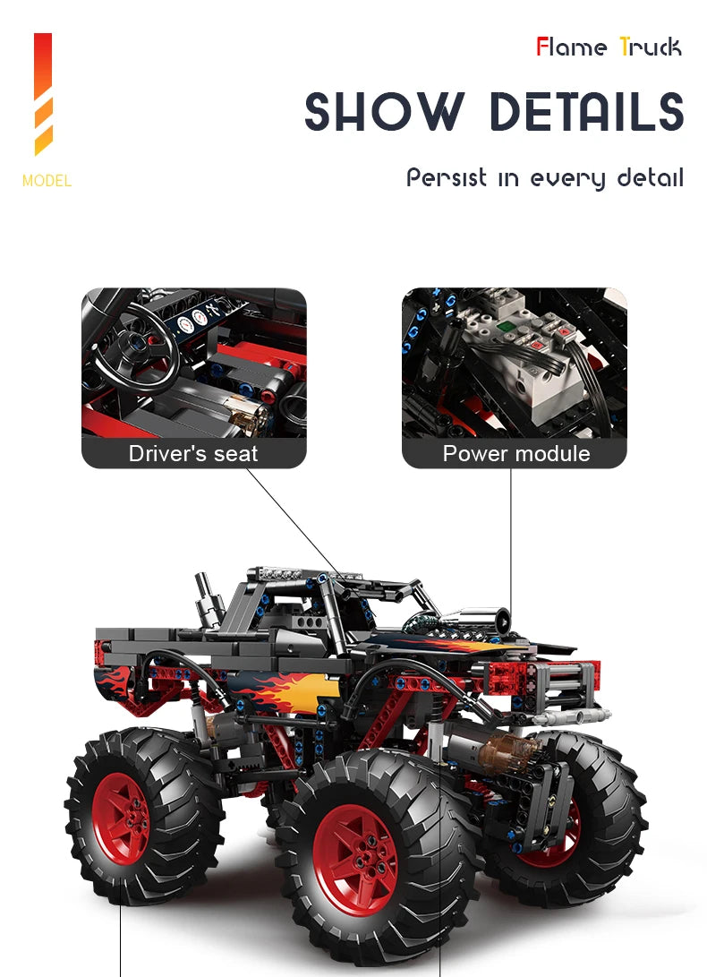 MOULD KING 18002 Technical RC Car Toys For Boys Building Blocks Remote Control Off-Road Car Terrain Climbing Buggy Truck Gifts