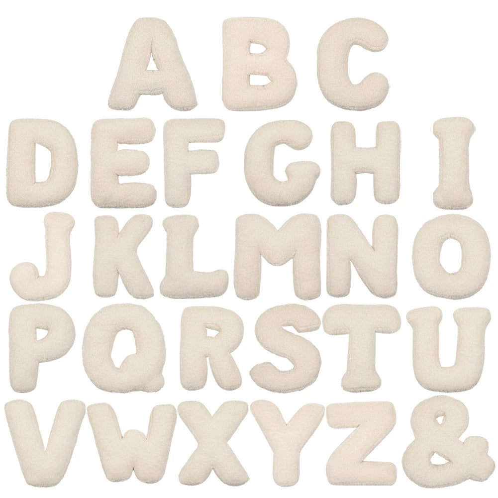 Baby Pillow 2024 New 26 English Letter Plush Stuff Pillow Children's Toy for Living Room Sofa Soft Throw Cushion Alphabet Pillow