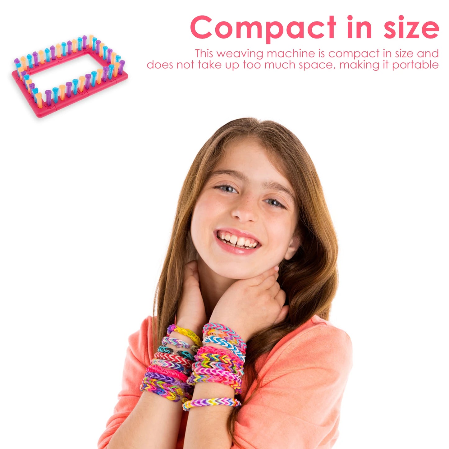 Bracelet Making Kit for Girls Colorful Elastic String Bracelet DIY Kit Lightweight DIY Thread Bracelet Kit Arts and Crafts Jewel