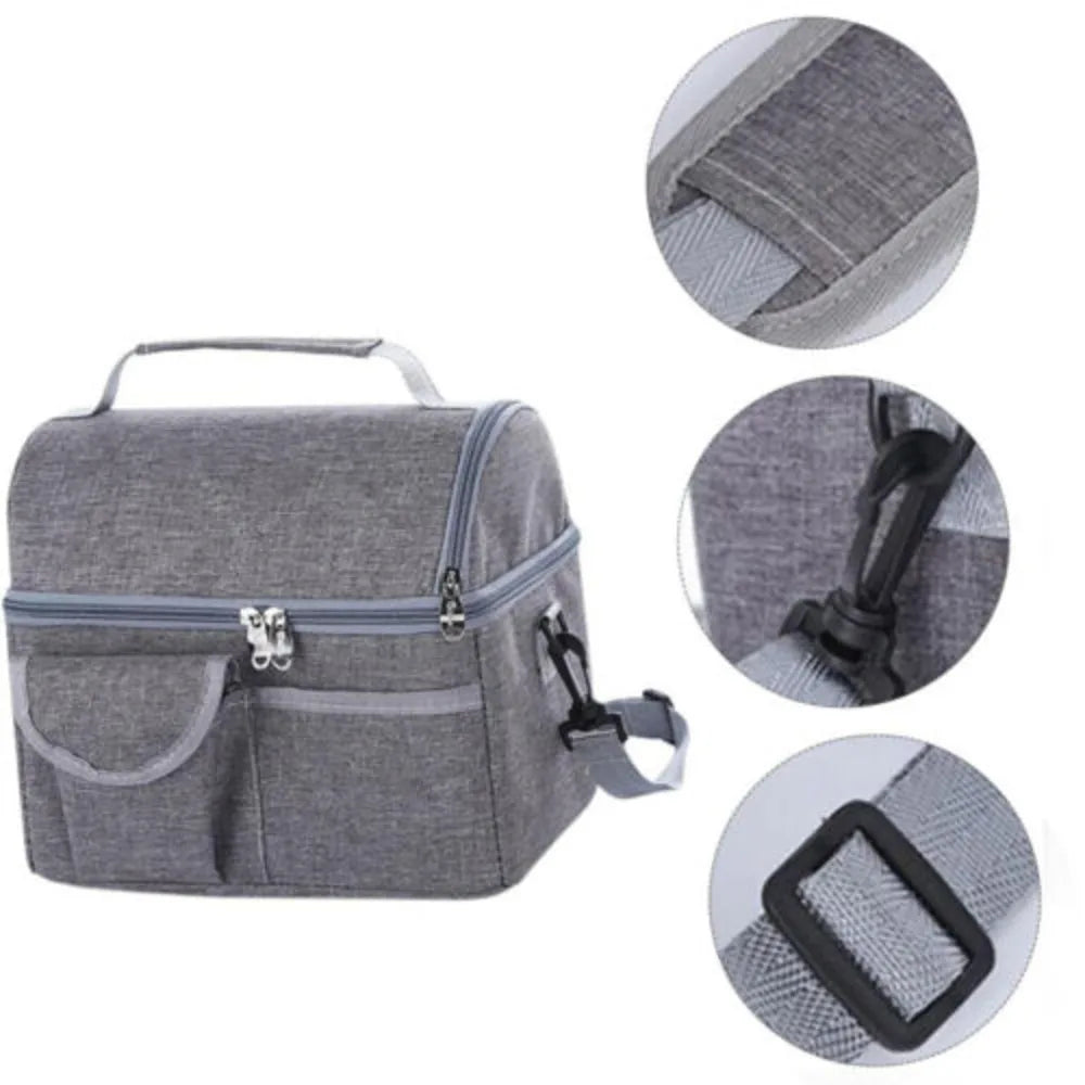8L Thermal Insulated Cool Bag Picnic Adult Kids Food Storage Lunch Box