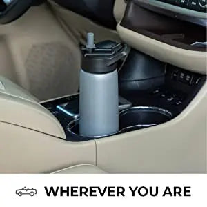 Triple Insulated Stainless Steel Water Bottle With Straw Lid Flip Top Lid Wide Mouth Cap 750 ML Keeps Hot and Cold Hiking Biking