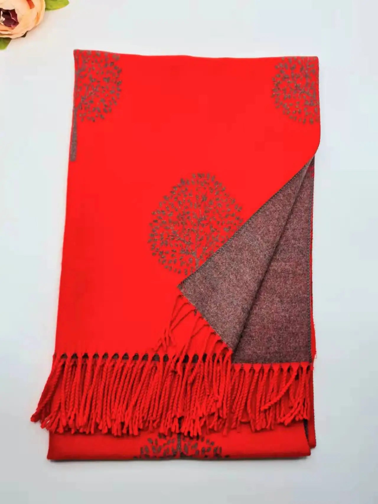 LUXURY Cotton SCARF MULBERRY TREE PRINT REVERSABLE SUPER SOFT SUMMER WINTER SPRING SCARF