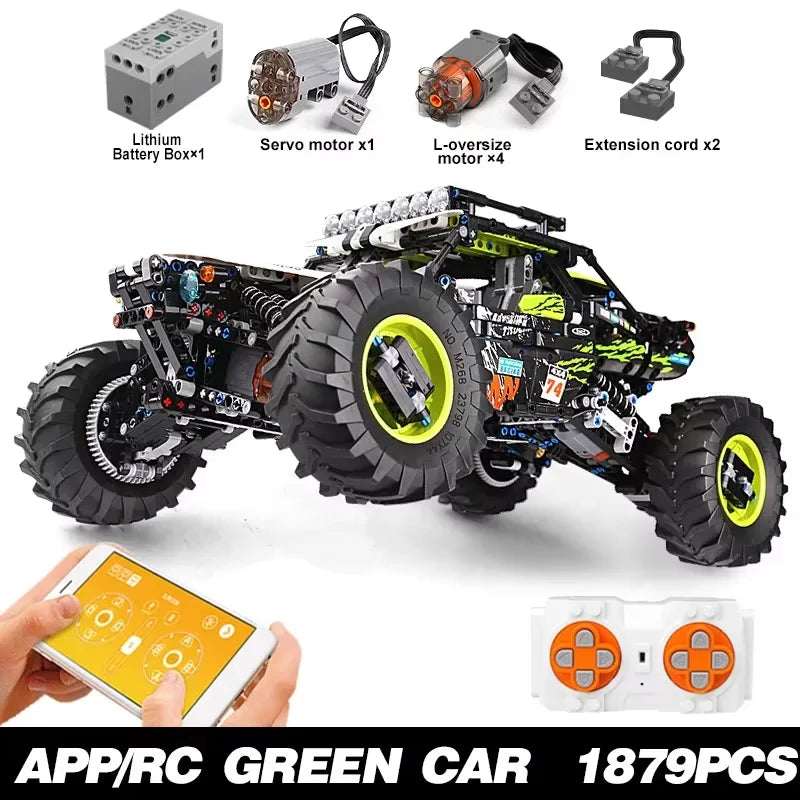 MOULD KING 18002 Technical RC Car Toys For Boys Building Blocks Remote Control Off-Road Car Terrain Climbing Buggy Truck Gifts