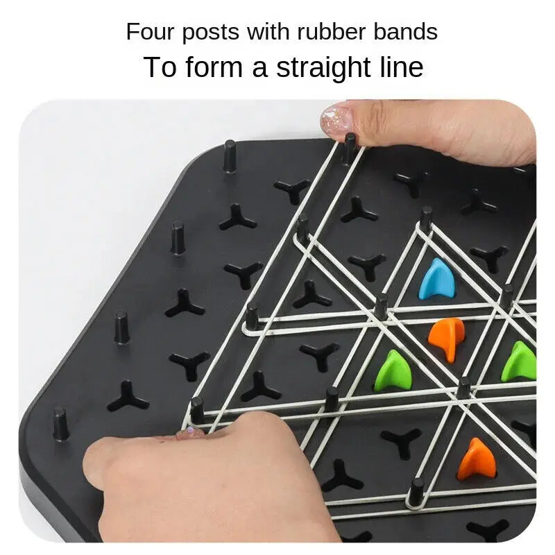 New Geometry Chain Puzzle Triangle Desktop Chess Game Thinking Toy Gift UK
