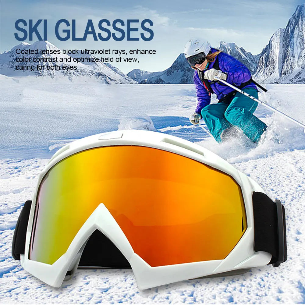 Motorcycle Glasses Windproof Snowboard Goggles Anti-Fog Cycling Sunglasses UV Protection for Winter Outdoor Sport