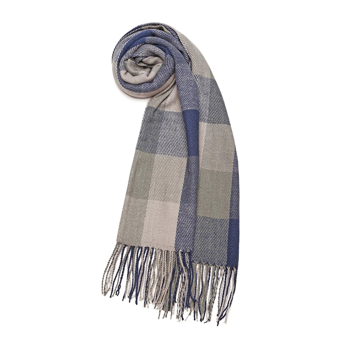 Miss Lulu Scarves for Women Winter Long Soft Warm Tartan Spinning Tassel Shawl Stole