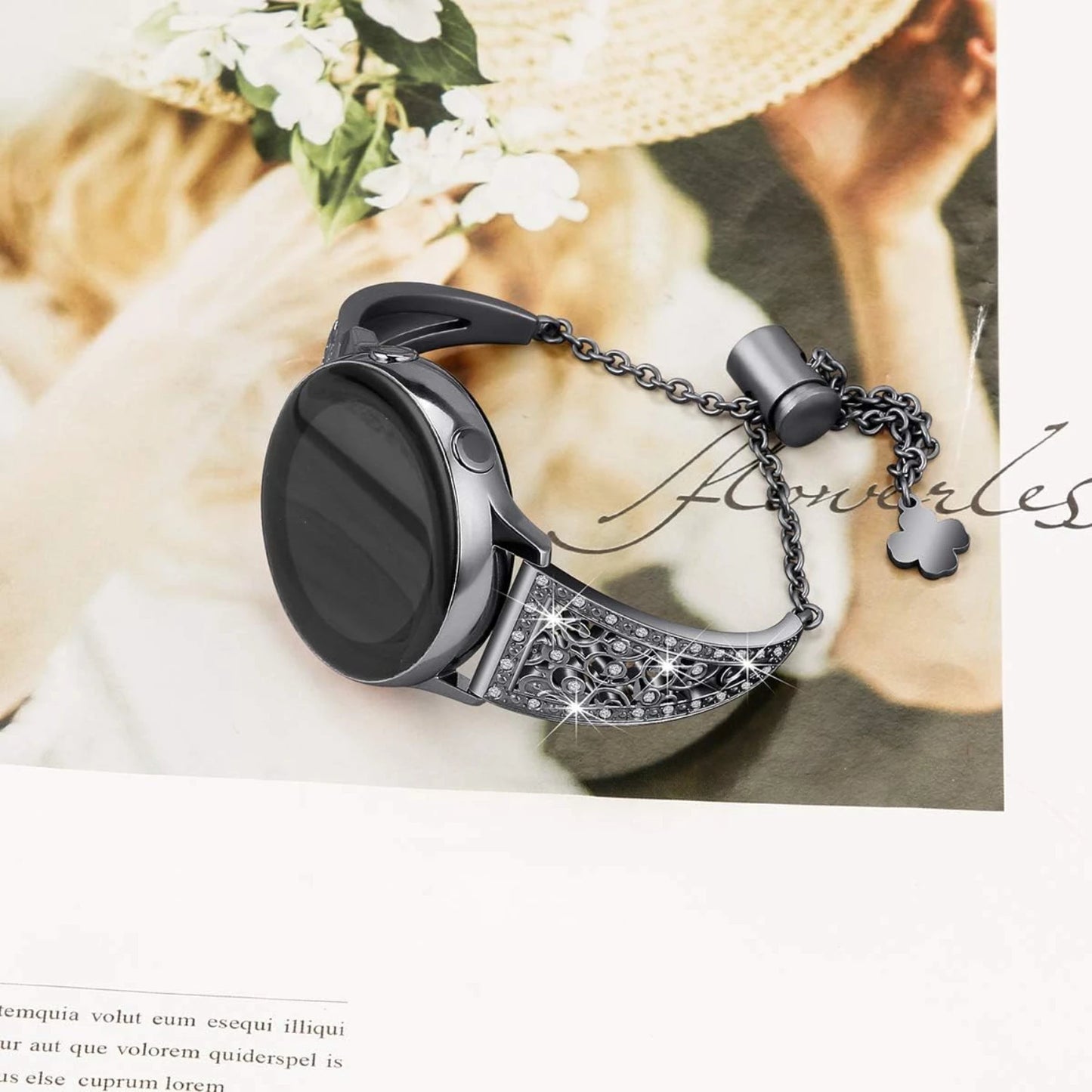Enhance your fashion statement with this chic, modern metal bracelet strap for Watch 6/6 Classic/5/5/4/4 Classic/3 41mm/Active2/