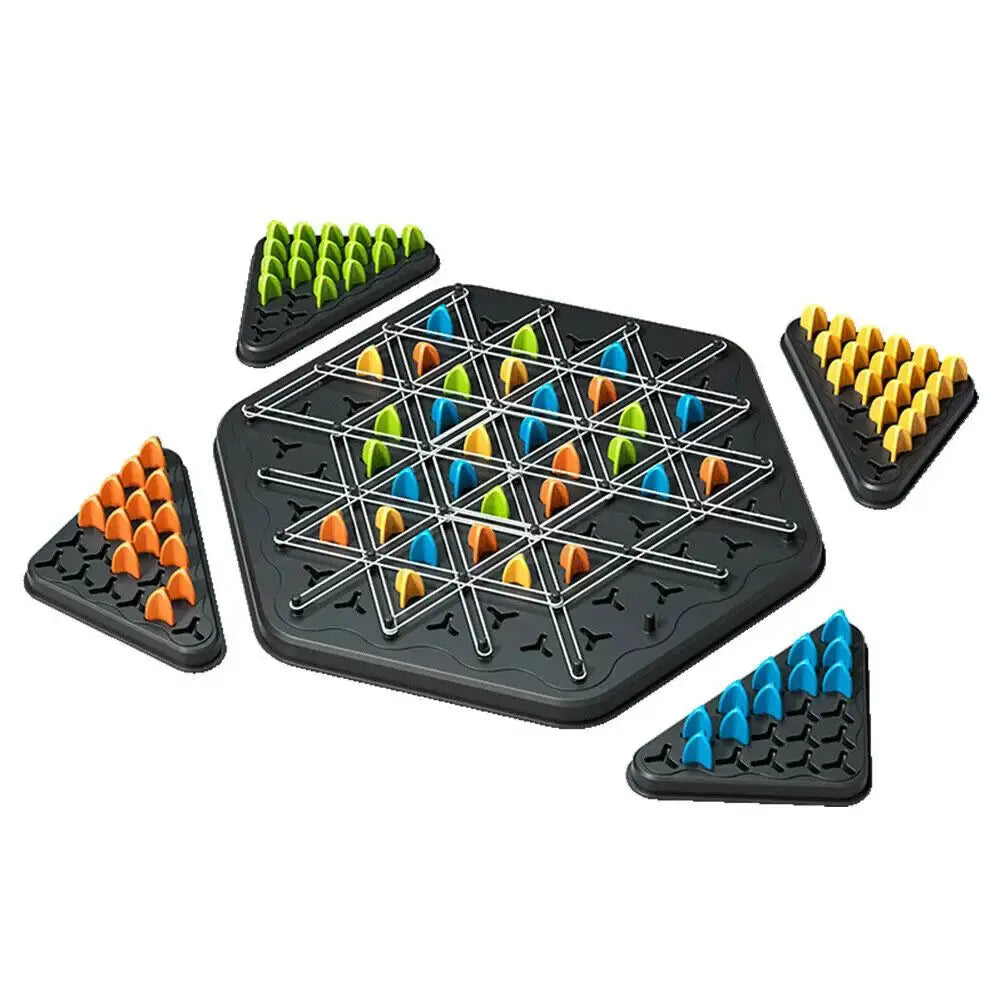 New Geometry Chain Puzzle Triangle Desktop Chess Game Thinking Toy Gift UK