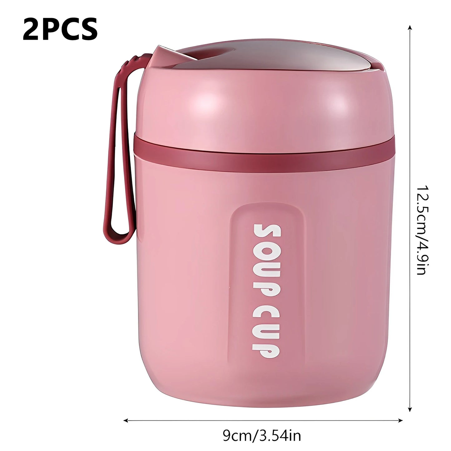 710ML Insulated Food Container Stainless Steel Vaccum Cup Soup Lunch Box with Foldable Spoon Thermo Keep Hot for School Child