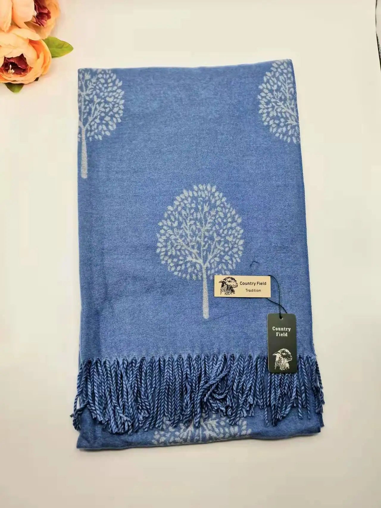 LUXURY Cotton SCARF MULBERRY TREE PRINT REVERSABLE SUPER SOFT SUMMER WINTER SPRING SCARF