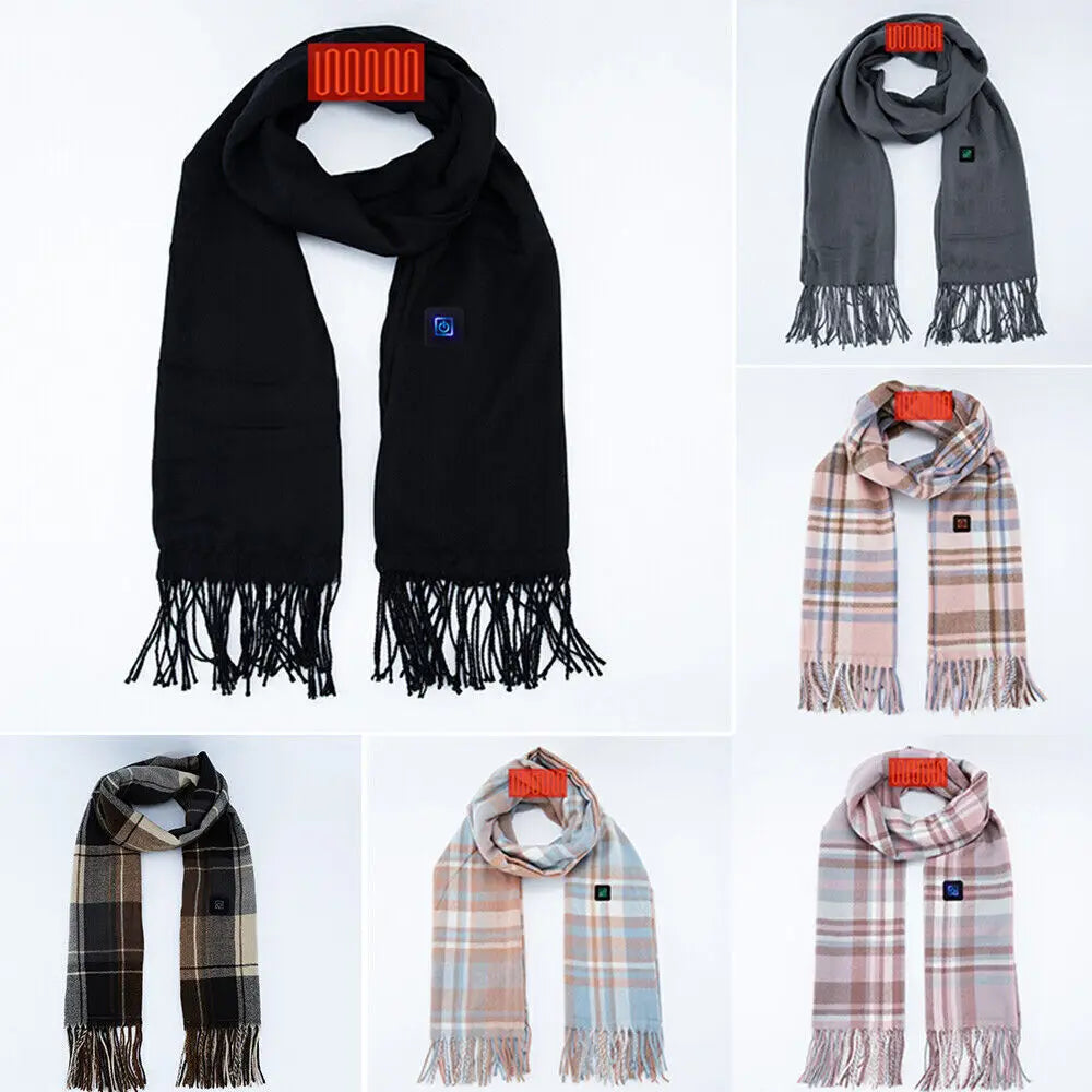 Smart Electric Heated Scarf Winter Neck Warmer Shawl USB Man/Woman Designer 2024