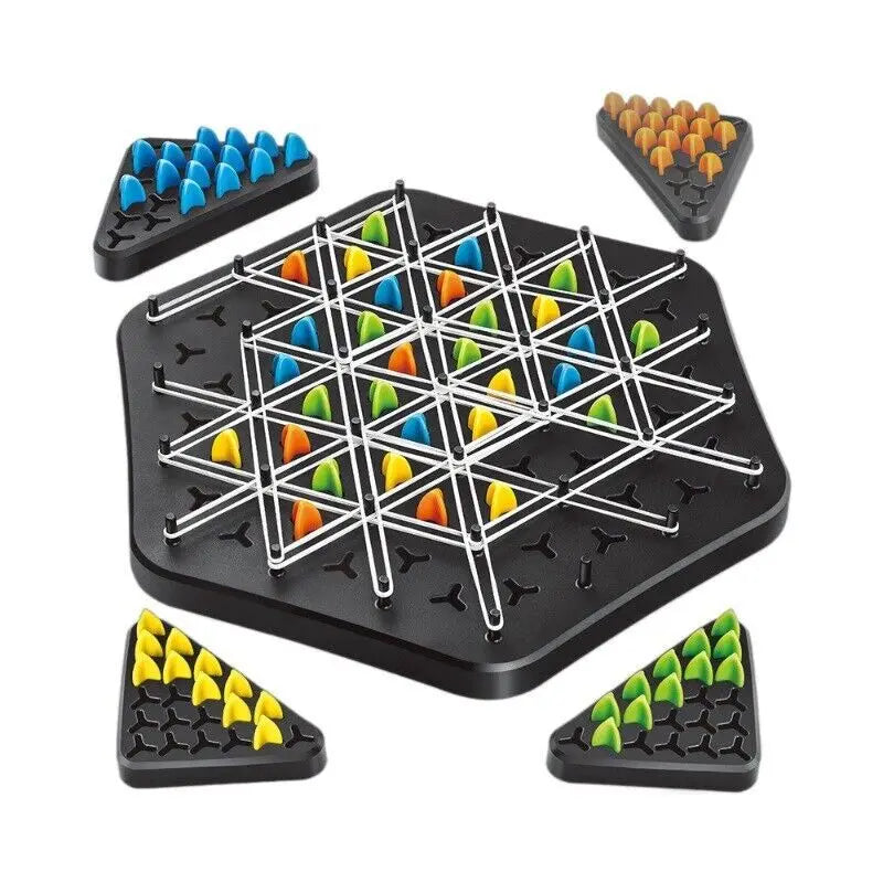 New Geometry Chain Puzzle Triangle Desktop Chess Game Thinking Toy Gift UK