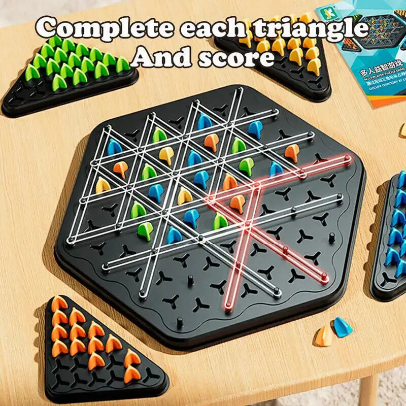 New Geometry Chain Puzzle Triangle Desktop Chess Game Thinking Toy Gift UK