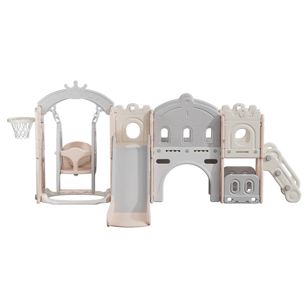 KIDkid Toddler Swing and Slide Playset with Basketball Hoops & Swing for Toddlers Age 3-6 Perfect for Indoor & Outdoor