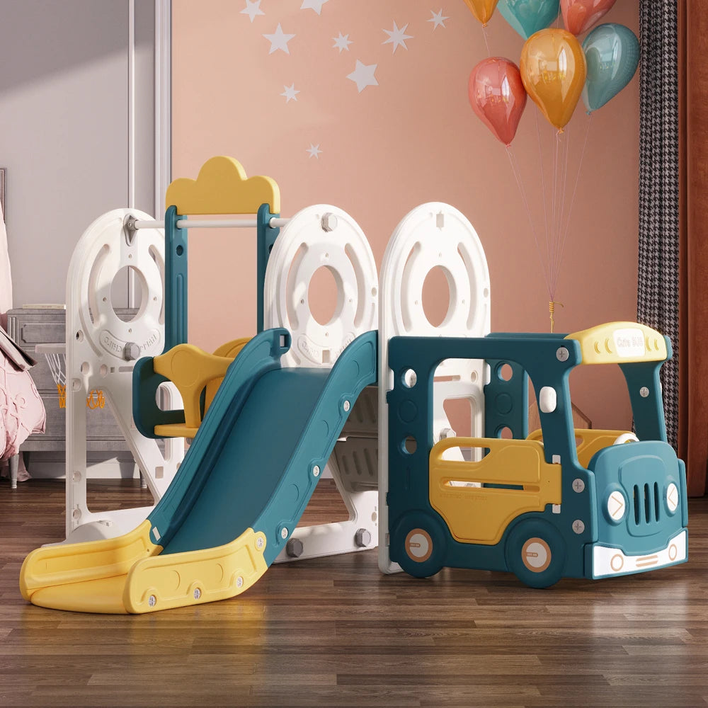 KIDkid 3-in-1 Kids Toddler Swing and Slide Set Climber Playset for Toddlers Age 3-6 Perfect for Indoor & Outdoor