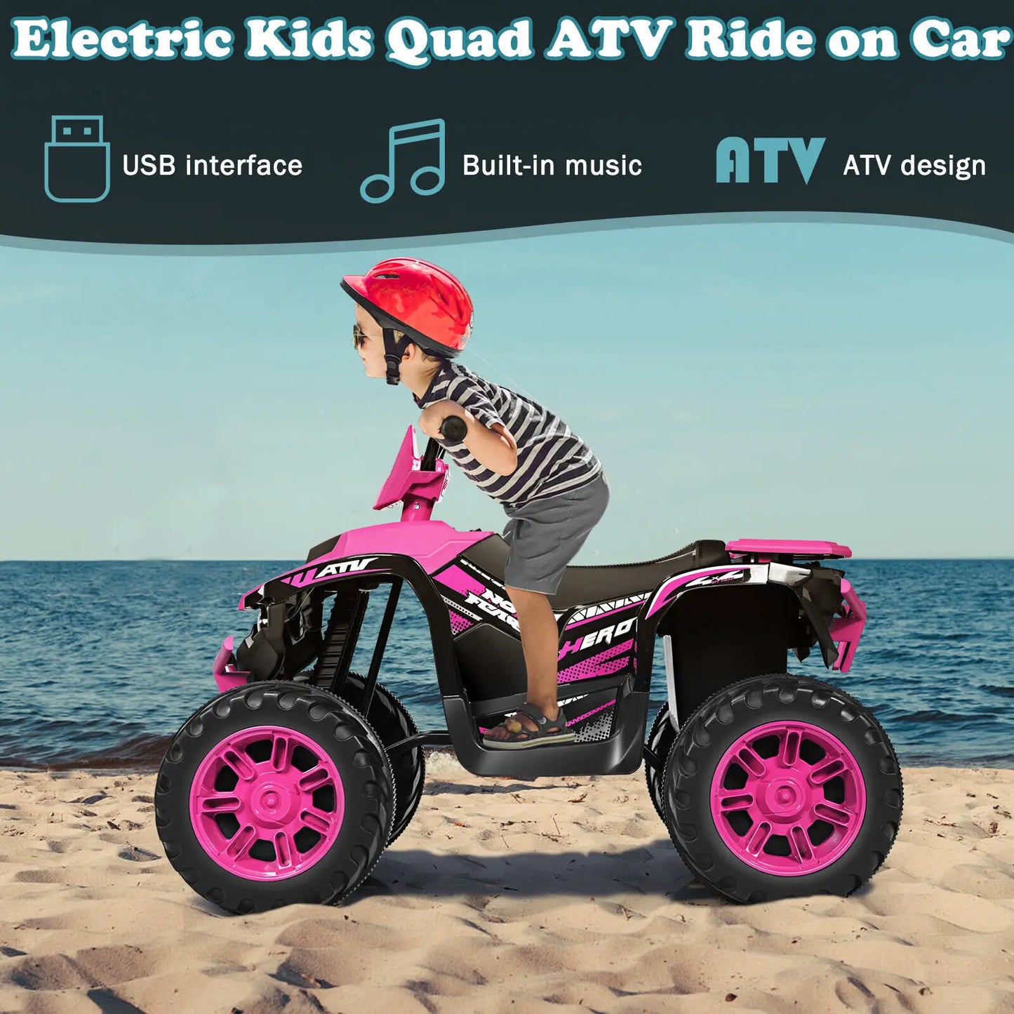 DORTALA Kids Electric Ride on Car 12V Battery Powered Toy Car Children Race Ride Car