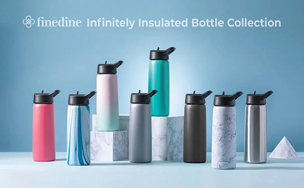 Triple Insulated Stainless Steel Water Bottle With Straw Lid Flip Top Lid Wide Mouth Cap 750 ML Keeps Hot and Cold Hiking Biking