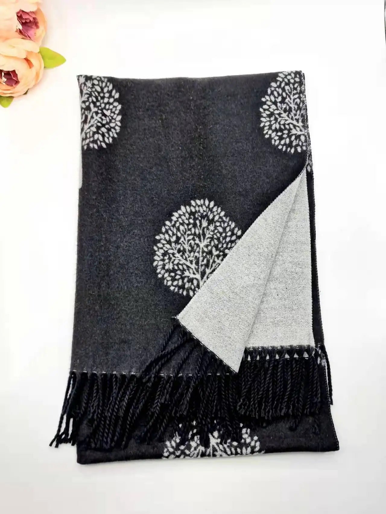 LUXURY Cotton SCARF MULBERRY TREE PRINT REVERSABLE SUPER SOFT SUMMER WINTER SPRING SCARF