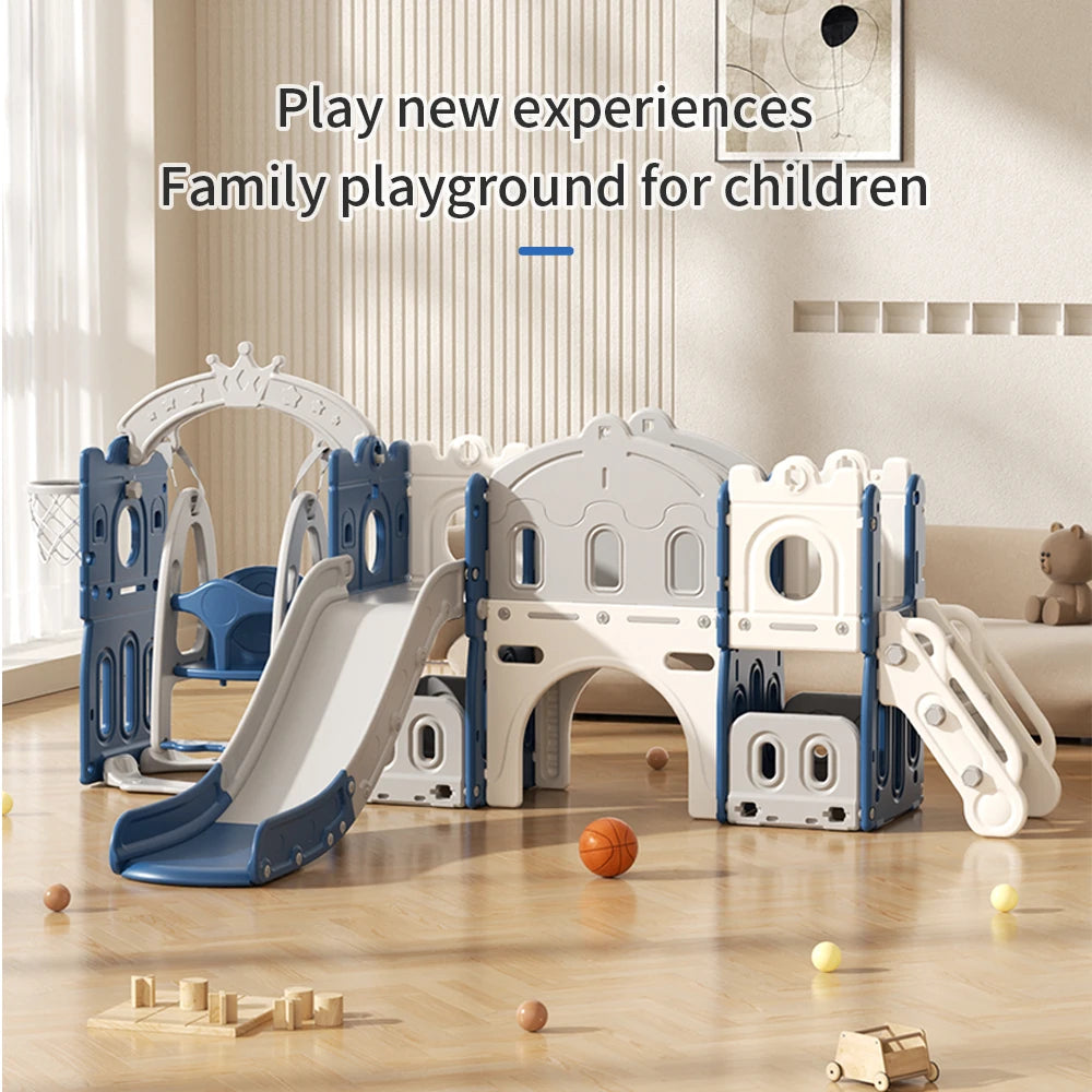 KIDkid Toddler Swing and Slide Playset with Basketball Hoops & Swing for Toddlers Age 3-6 Perfect for Indoor & Outdoor