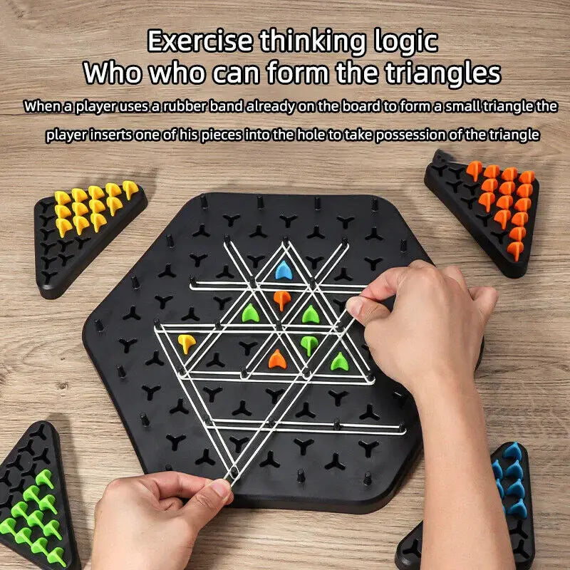New Geometry Chain Puzzle Triangle Desktop Chess Game Thinking Toy Gift UK