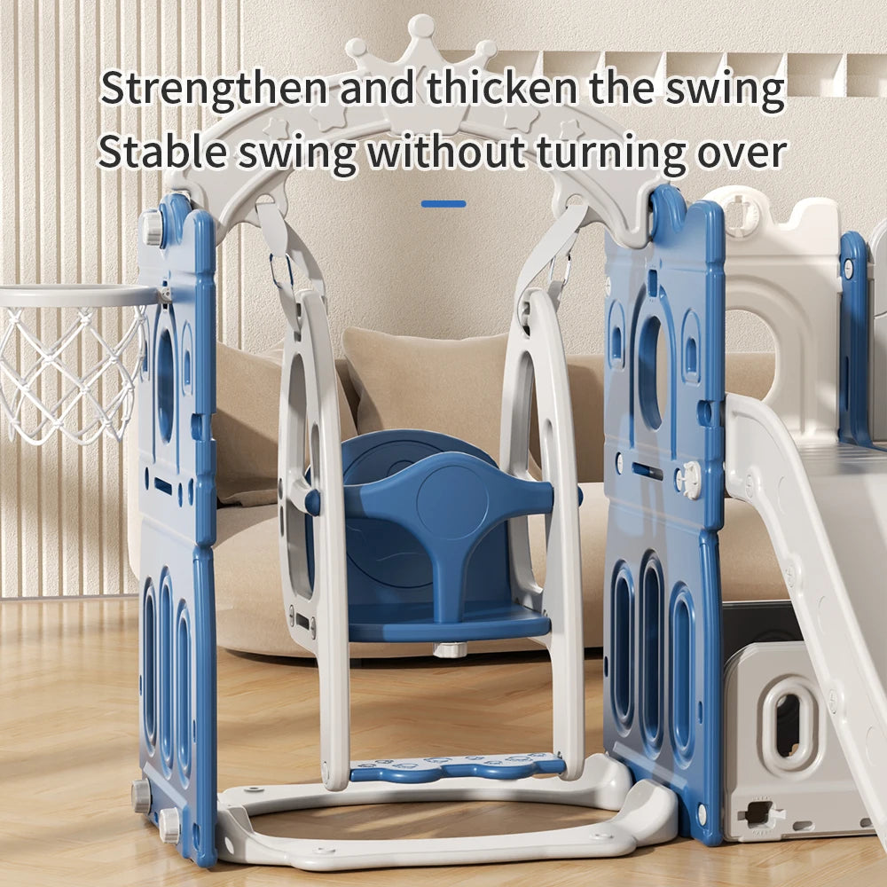 KIDkid Toddler Swing and Slide Playset with Basketball Hoops & Swing for Toddlers Age 3-6 Perfect for Indoor & Outdoor
