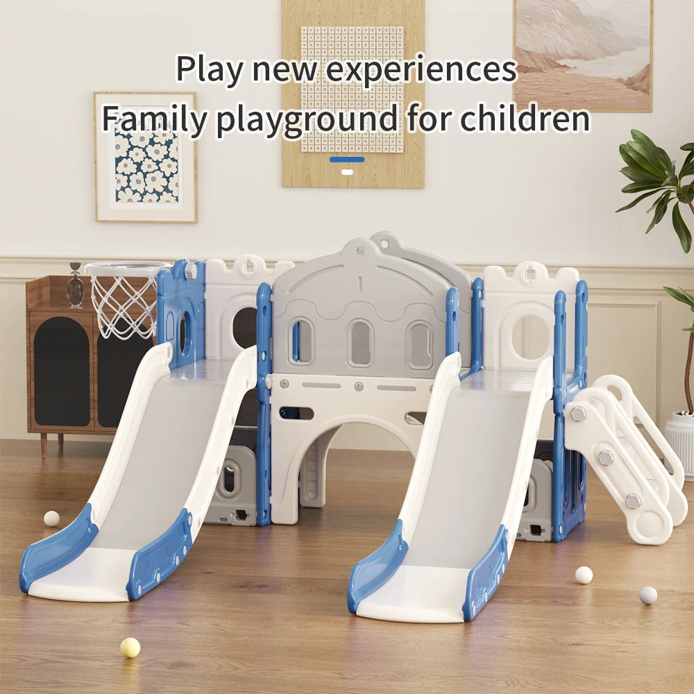 KIDkid Toddler Swing and Slide Playset with Basketball Hoops & Swing for Toddlers Age 3-6 Perfect for Indoor & Outdoor