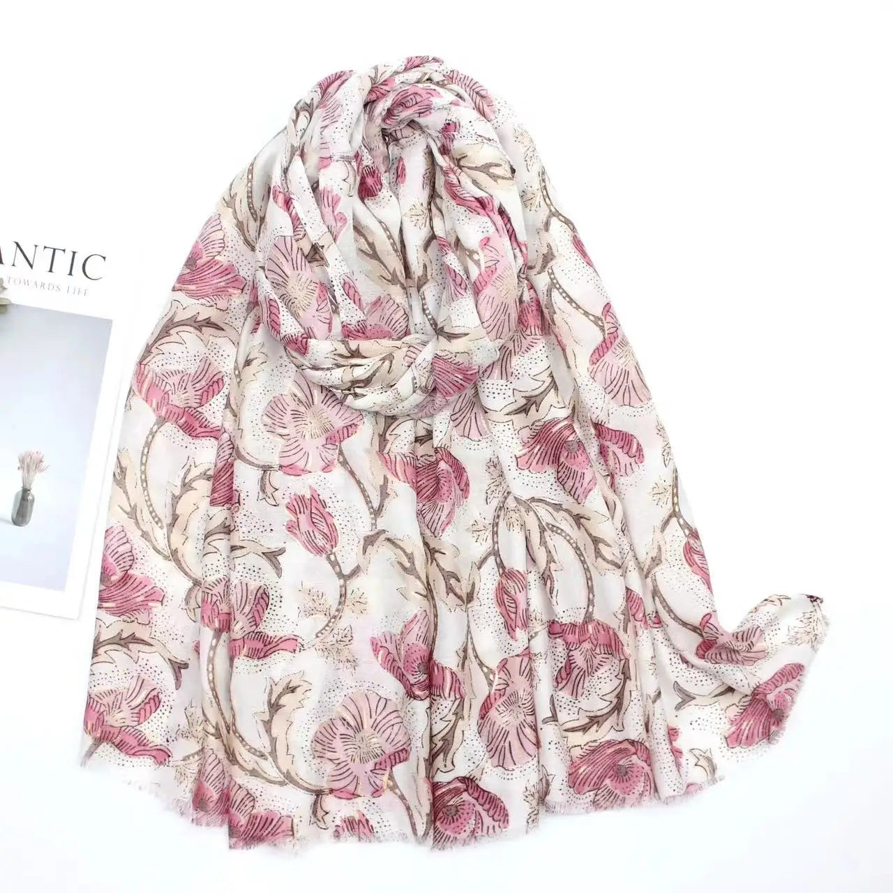 luxury Cotton Colours Poppies Scarf reversable super soft summer winter spring scarf unisex trendy premium quality scarf
