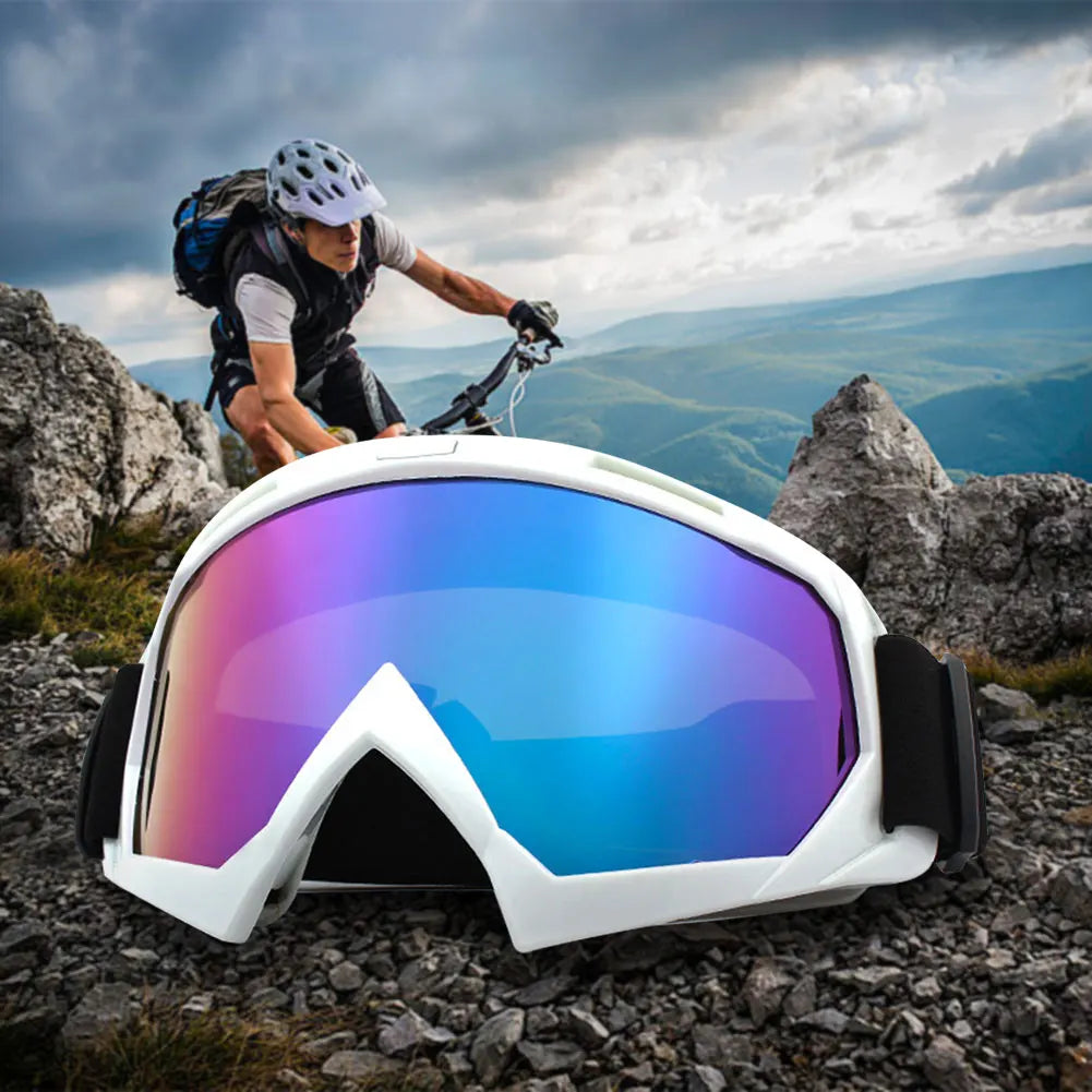 Motorcycle Glasses Windproof Snowboard Goggles Anti-Fog Cycling Sunglasses UV Protection for Winter Outdoor Sport