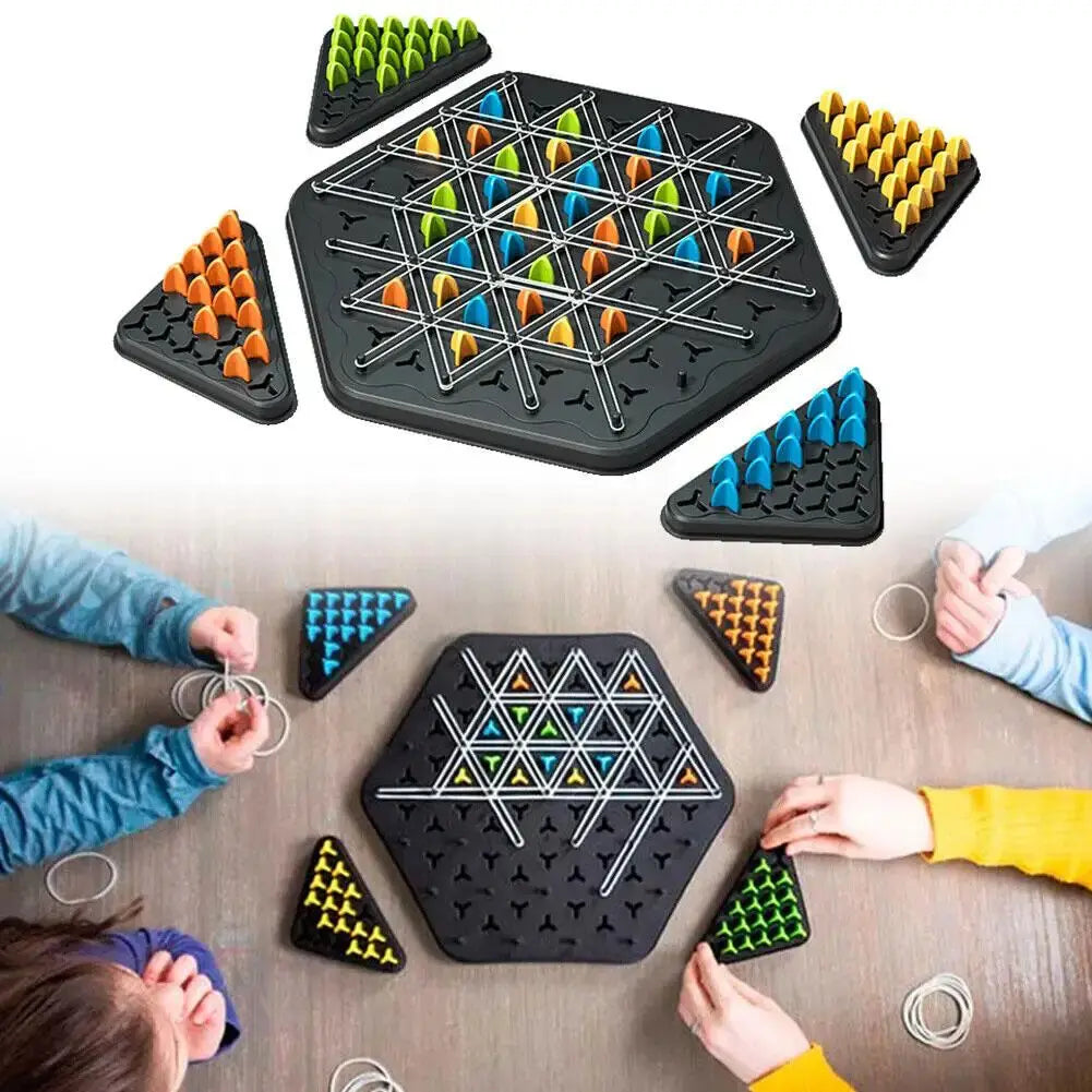 New Geometry Chain Puzzle Triangle Desktop Chess Game Thinking Toy Gift UK
