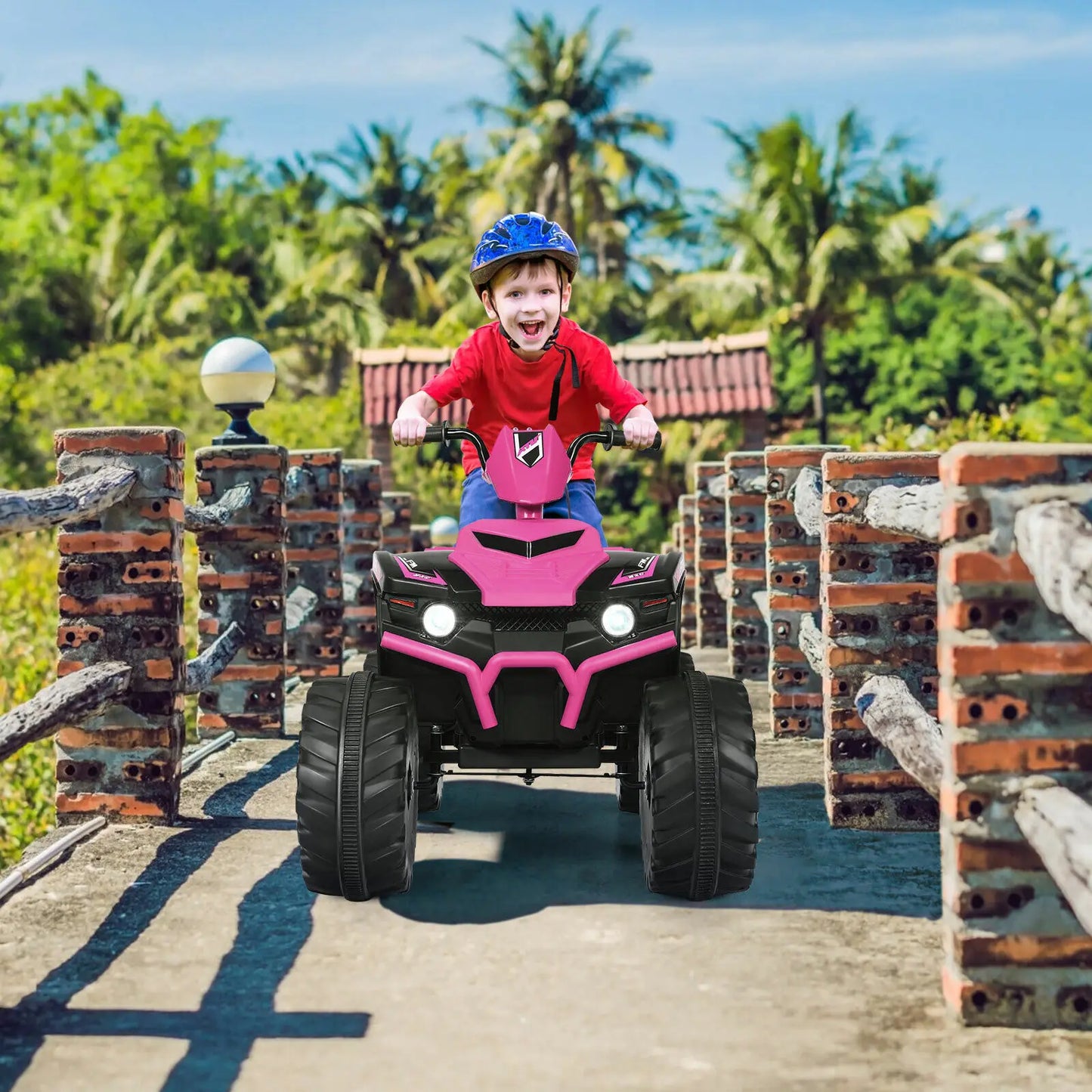 DORTALA Kids Electric Ride on Car 12V Battery Powered Toy Car Children Race Ride Car