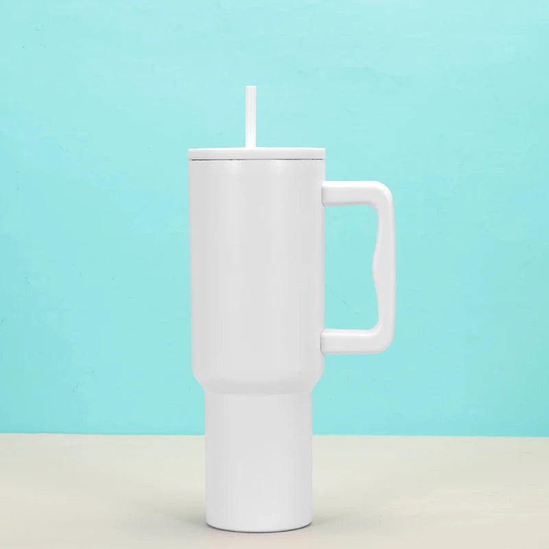 40 Oz Cup With Straw Lid Insulated Stainless Steel Water Bottle Tumbler