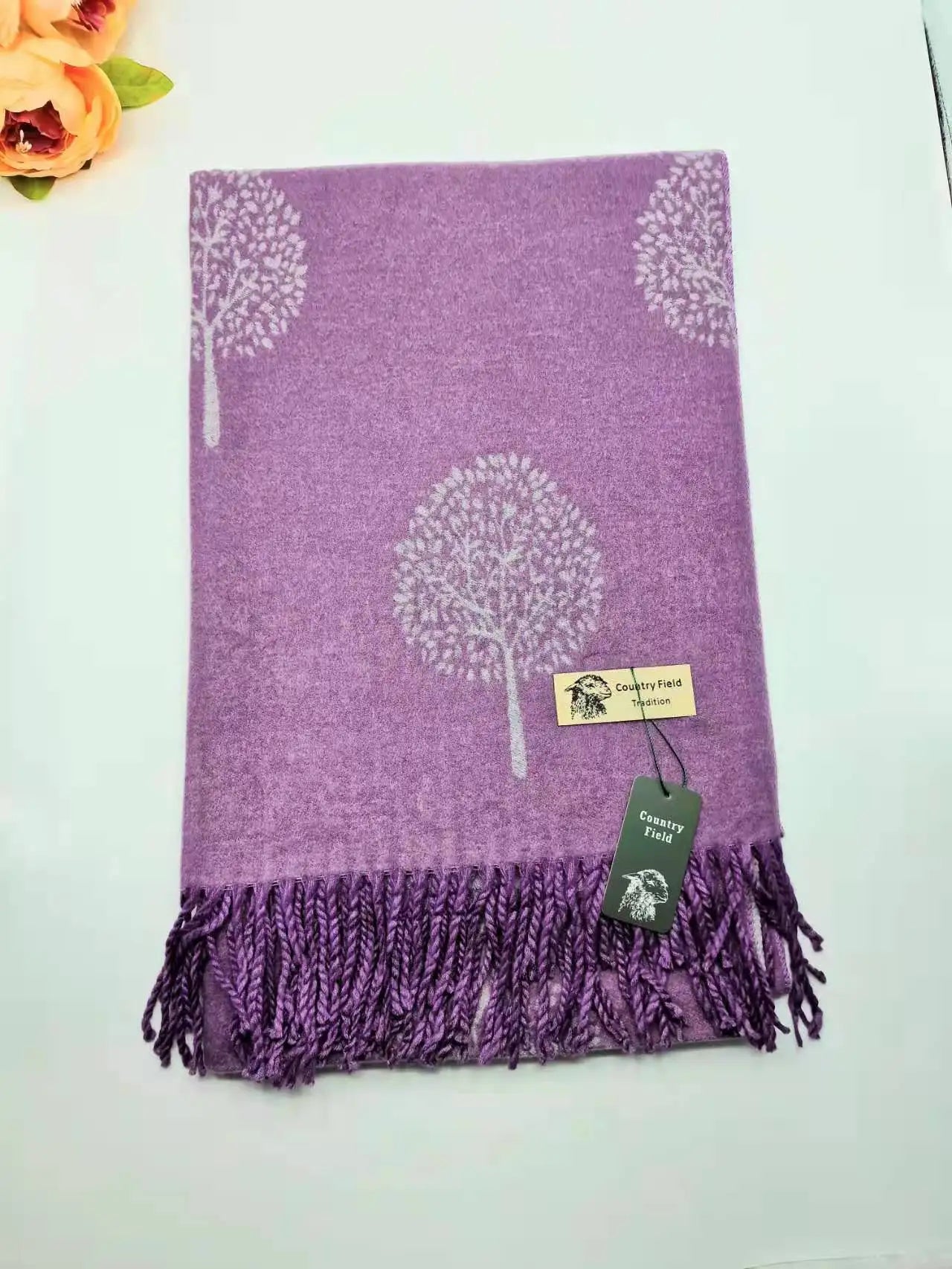 LUXURY Cotton SCARF MULBERRY TREE PRINT REVERSABLE SUPER SOFT SUMMER WINTER SPRING SCARF