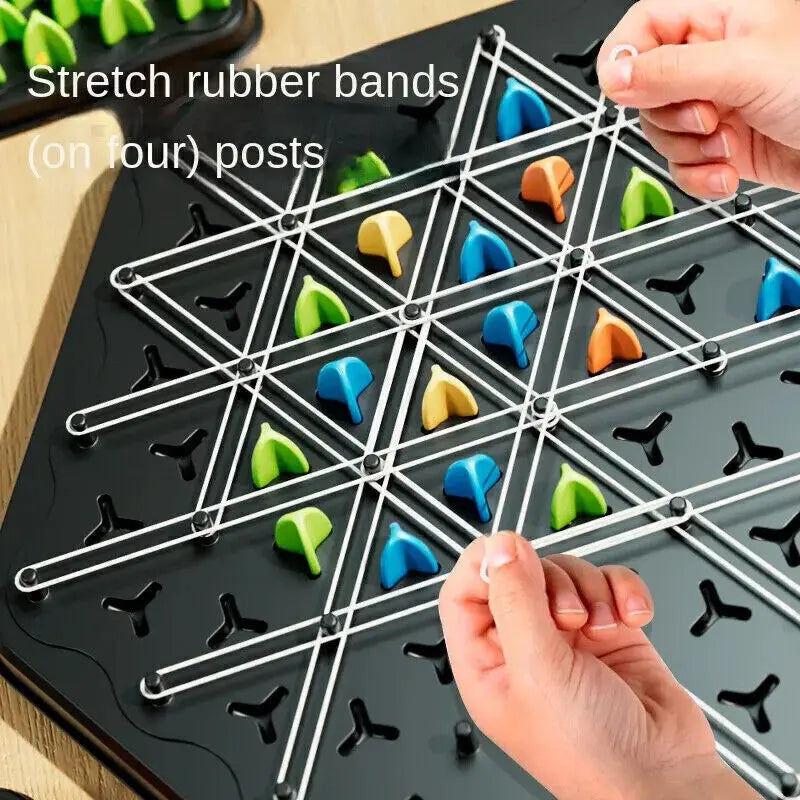 New Geometry Chain Puzzle Triangle Desktop Chess Game Thinking Toy Gift UK