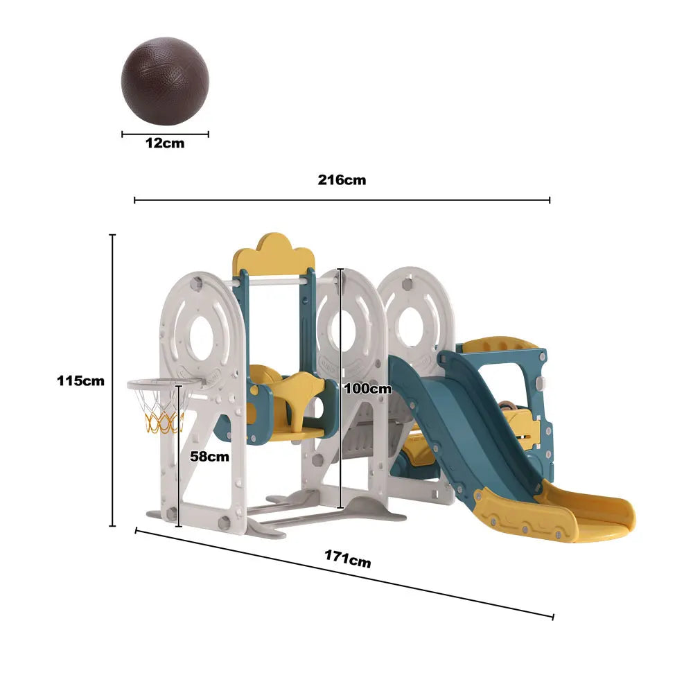KIDkid 3-in-1 Kids Toddler Swing and Slide Set Climber Playset for Toddlers Age 3-6 Perfect for Indoor & Outdoor
