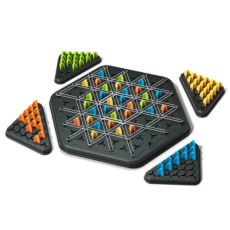 New Geometry Chain Puzzle Triangle Desktop Chess Game Thinking Toy Gift UK