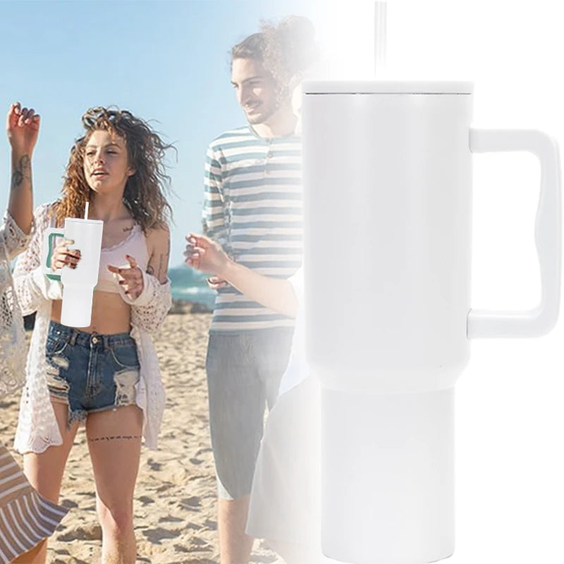 40 Oz Cup With Straw Lid Insulated Stainless Steel Water Bottle Tumbler