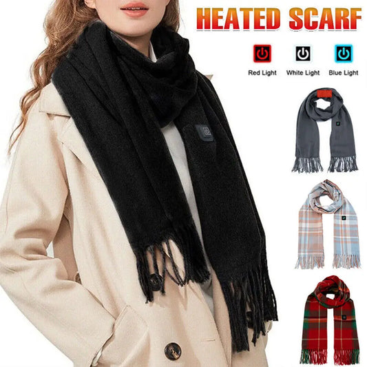 Smart Electric Heated Scarf Winter Neck Warmer Shawl USB Man/Woman Designer 2024