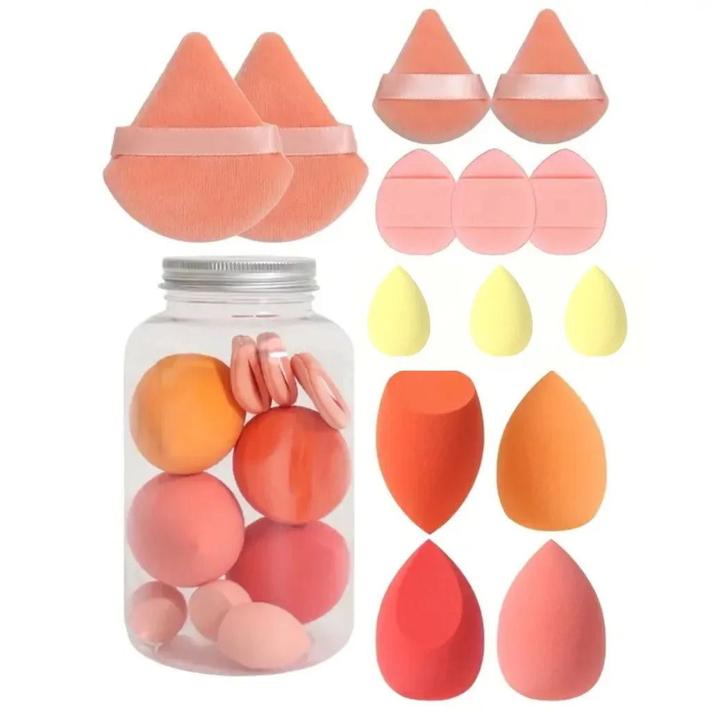 14Pcs Makeup Sponge Cosmetic Puff Foundation Sponges Blender Beauty Egg Powder Puffs Make Up Accessories Women Makeup Tools
