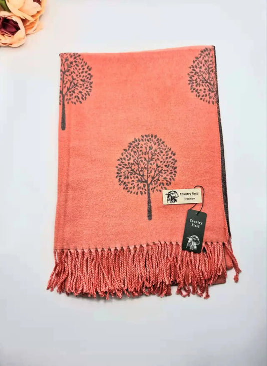 LUXURY Cotton SCARF MULBERRY TREE PRINT REVERSABLE SUPER SOFT SUMMER WINTER SPRING SCARF