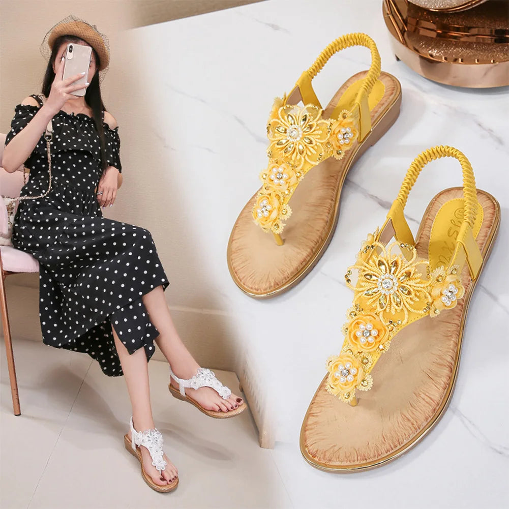 Women Thong Sandals with Arch Support Flat Sandals Summer Orthopedic Sandals Slip On Casual Sandals for Outdoor