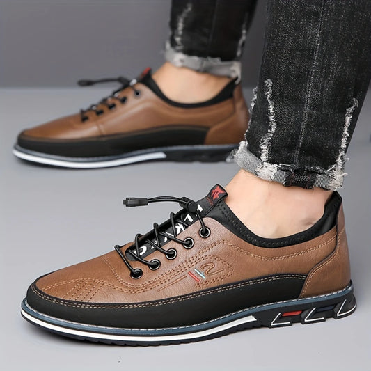 Plus Size Men's Vintage Classic Dress Shoes With Adjustable Buckle, Comfy Non Slip Durable Formal Shoes, Men's Footwear
