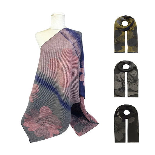 Women Scarf Long Wrap with Paisley Cashew Pattern Winter Warm Check Scarves Shawls Blanket with Tassel Gifts for Ladies Girls
