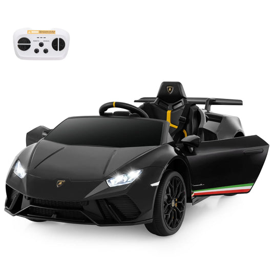 DORTALA Lamborghini Kids Ride on Car 12V Battery Powered Electric Vehicle-Black