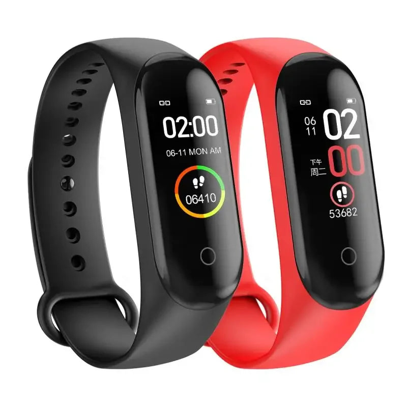 Smart Bracelet M4 M3 Band Color Screen Tracker Watch Heart Rate Blood Pressure Fitness Pedometer