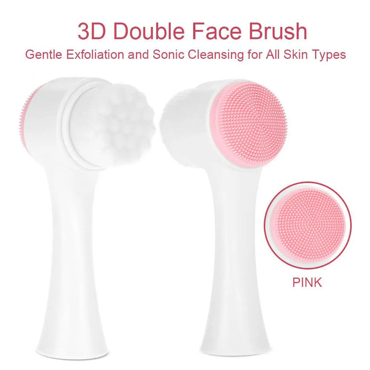 4 In 1 Facial Cleansing Brush, Mask Brush Silicone Face Scrubber