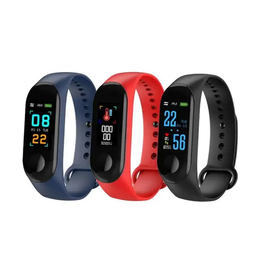 Smart Bracelet M4 M3 Band Color Screen Tracker Watch Heart Rate Blood Pressure Fitness Pedometer