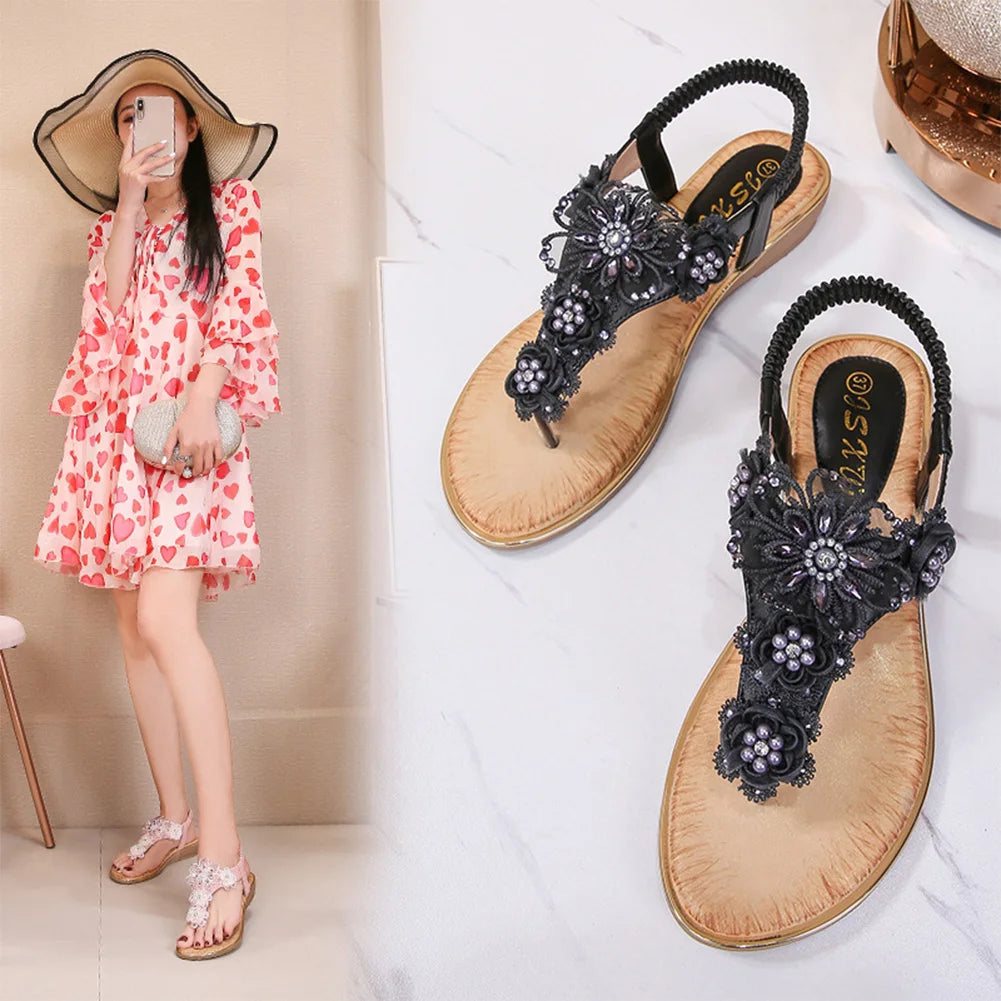 Women Thong Sandals with Arch Support Flat Sandals Summer Orthopedic Sandals Slip On Casual Sandals for Outdoor