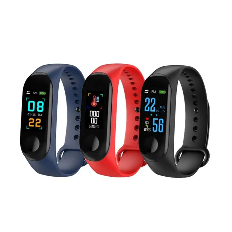Smart Bracelet M4 M3 Band Color Screen Tracker Watch Heart Rate Blood Pressure Fitness Pedometer